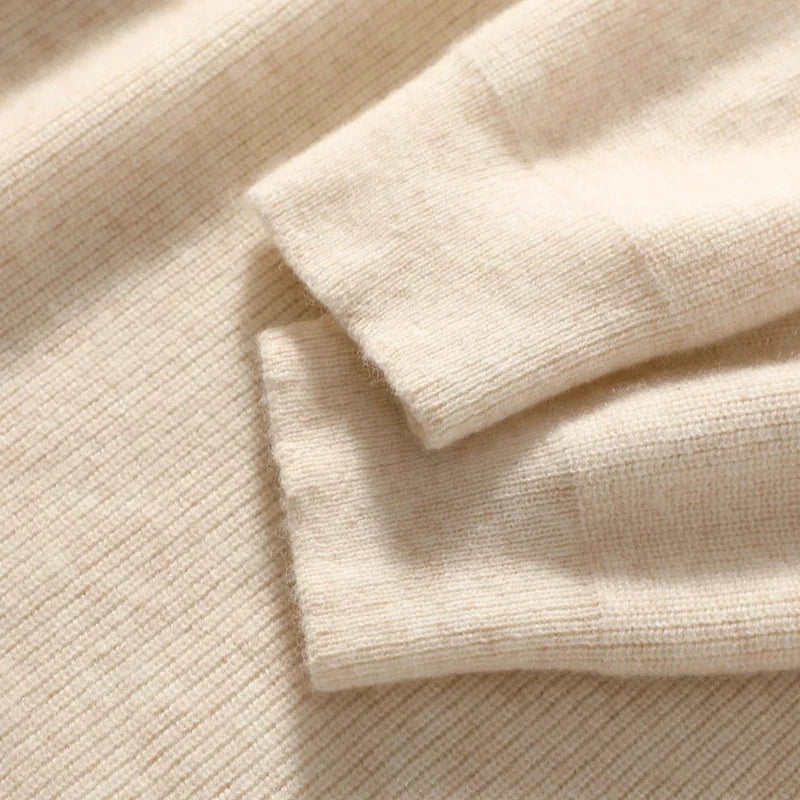 Hoodie in Cashmere and Merino Wool Blend with Relaxed Fit and Adjustable Drawstrings
