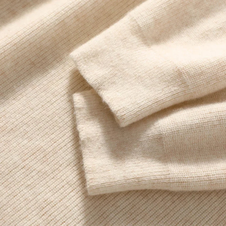 Hoodie in Cashmere and Merino Wool Blend with Relaxed Fit and Adjustable Drawstrings