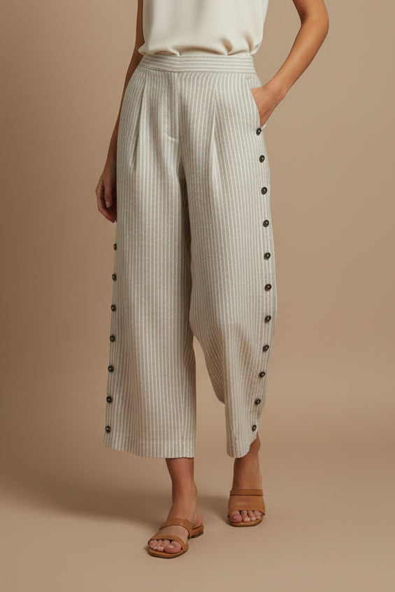 Women's Digital Print Straight-Leg Trouser – Playful Graphic Pattern