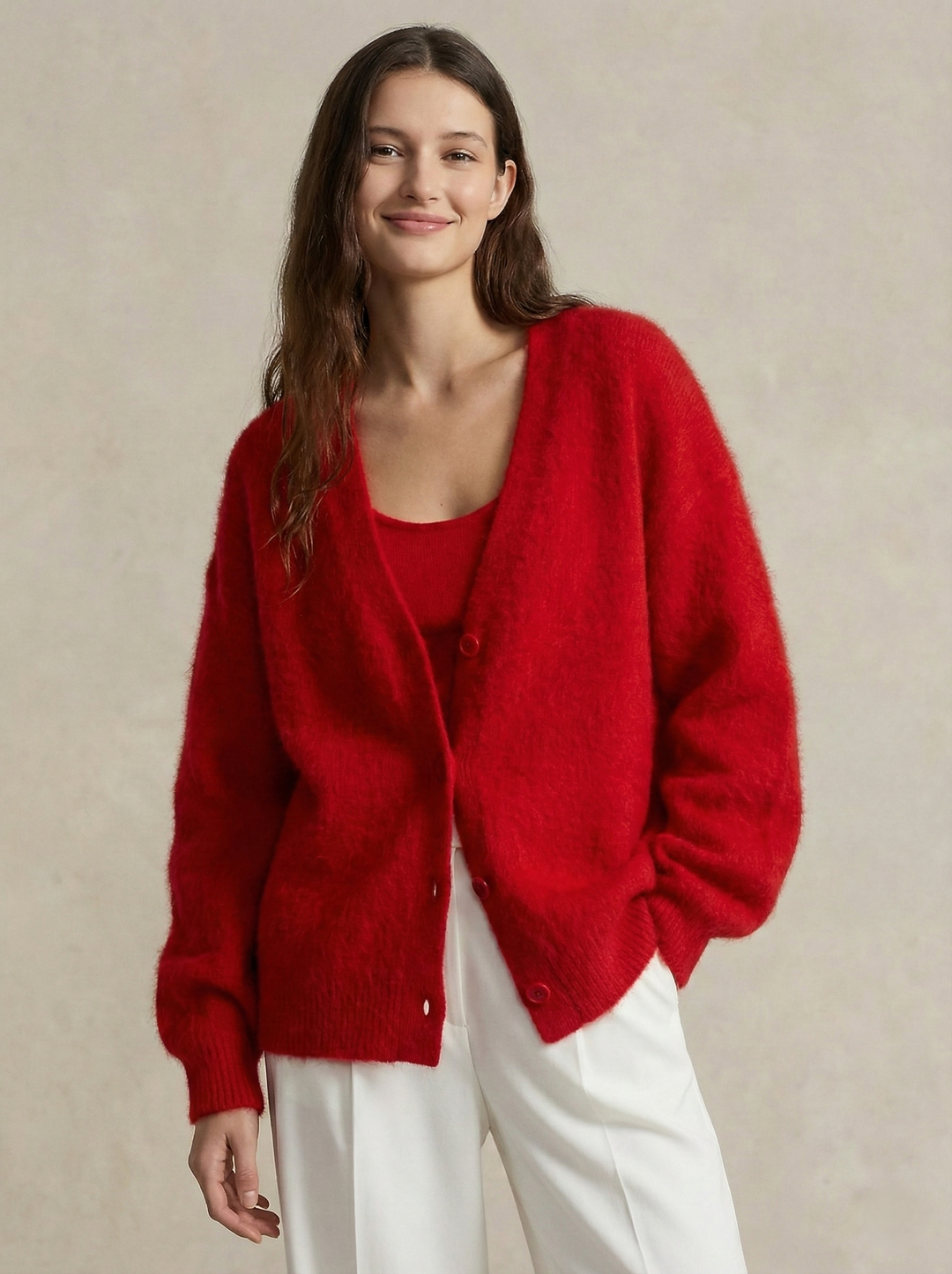 Cardigan in Oversized Fit with Soft Cashmere-Like Knit Feel and Cozy Snug Warmth