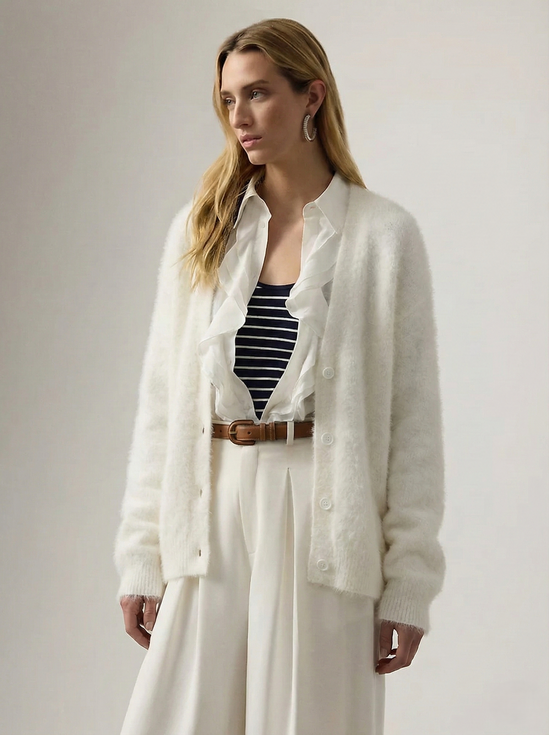 Cardigan in Oversized Fit with Soft Cashmere-Like Knit Feel and Cozy Snug Warmth
