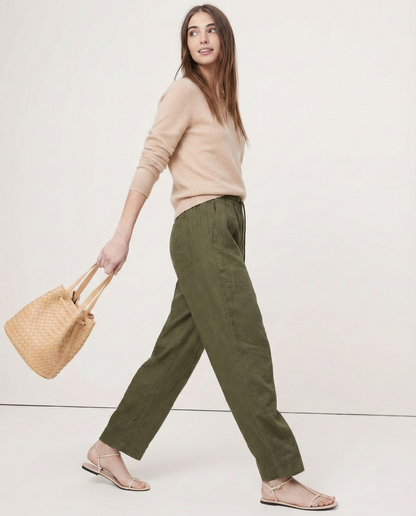 Wide-Leg Jeans with Front Button Pockets, High-Waisted Cypress Cotton Denim