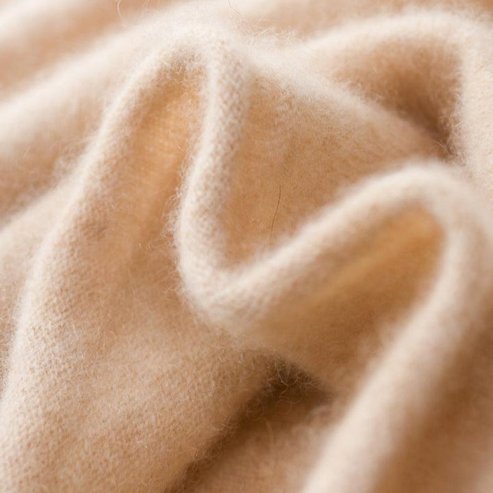 Cashmere Blend Turtleneck Sweater with Merino Wool, Slim Fit for Women in Vintage