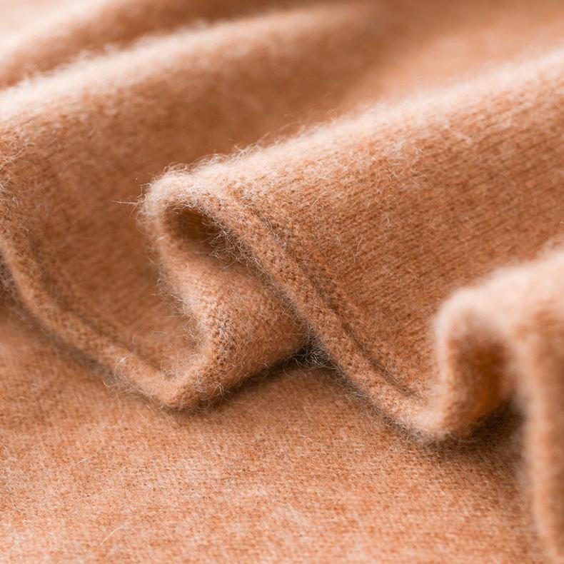 Cashmere Blend Turtleneck Sweater with Merino Wool, Slim Fit for Women in Vintage