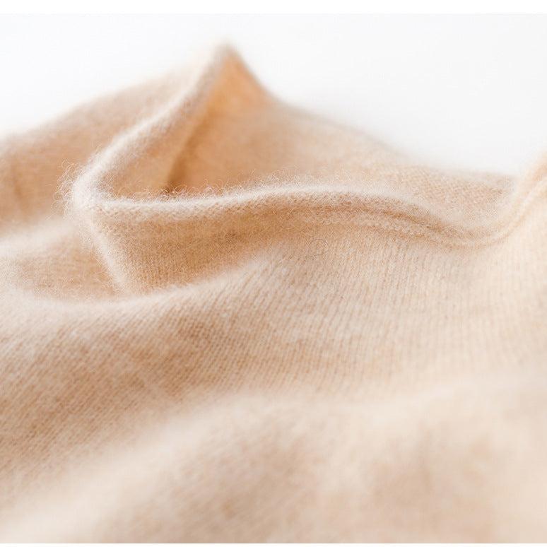 Cashmere Blend Turtleneck Sweater with Merino Wool, Slim Fit for Women in Vintage