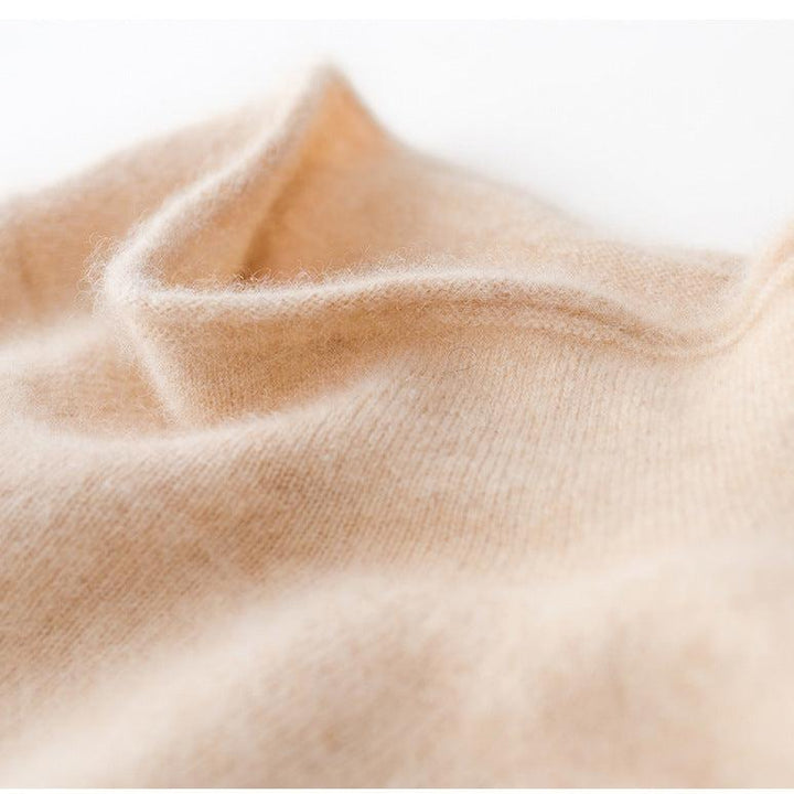 Cashmere Blend Turtleneck Sweater with Merino Wool, Slim Fit for Women in Vintage