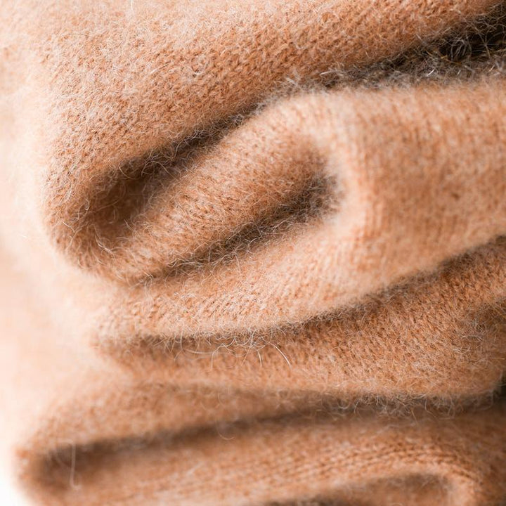 Cashmere Blend Turtleneck Sweater with Merino Wool, Slim Fit for Women in Vintage