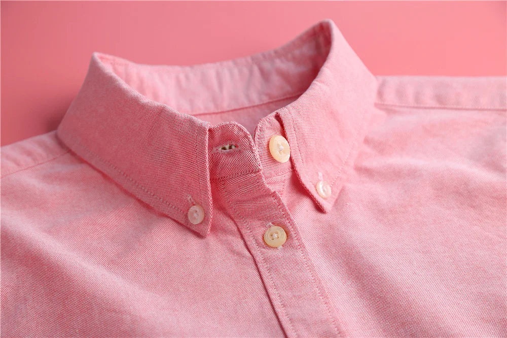 Checked Cotton Blouse with Long Sleeves, Relaxed Fit and Lightweight Feel in Hawthorn Red