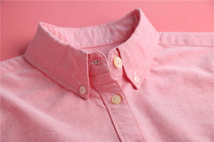 Checked Cotton Blouse with Long Sleeves, Relaxed Fit and Lightweight Feel in Hawthorn Red
