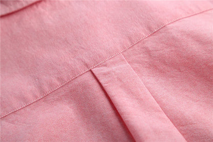Checked Cotton Blouse with Long Sleeves, Relaxed Fit and Lightweight Feel in Hawthorn Red