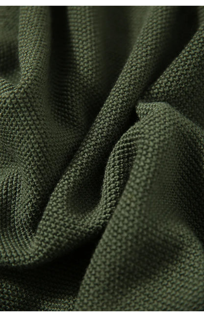 Merino Wool Zip Cardigan with Standing Collar, Double-Zip Closure and Ribbed Knit Texture