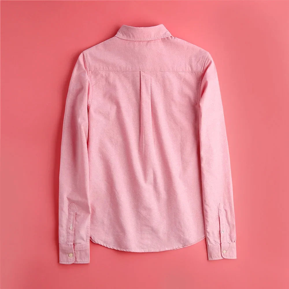 Checked Cotton Blouse with Long Sleeves, Relaxed Fit and Lightweight Feel in Hawthorn Red