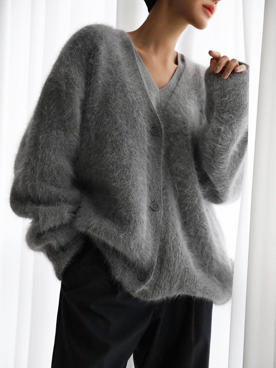Cardigan in Oversized Fit with Soft Cashmere-Like Knit Feel and Cozy Snug Warmth
