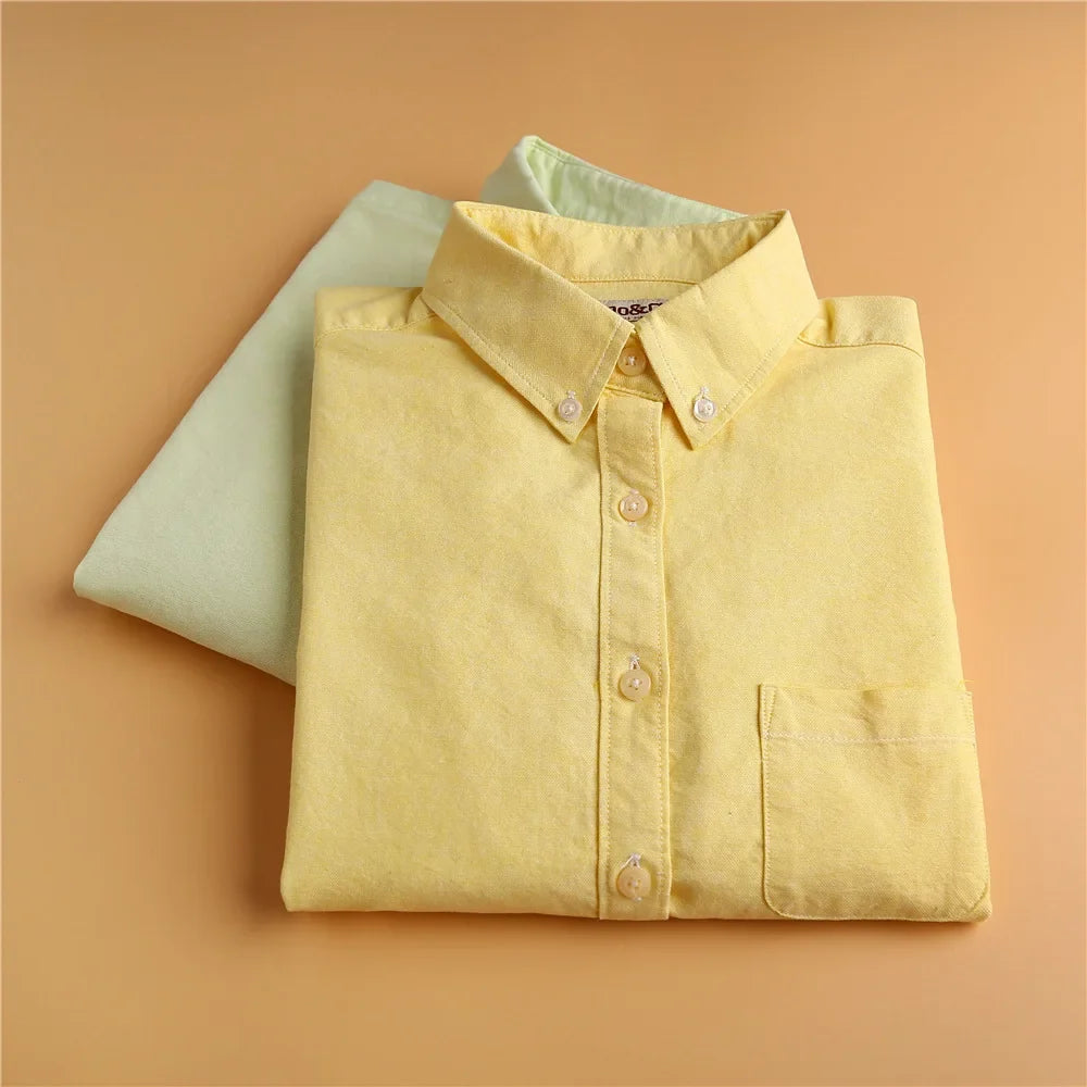 Checked Cotton Blouse with Long Sleeves, Relaxed Fit and Lightweight Feel in Hawthorn Red