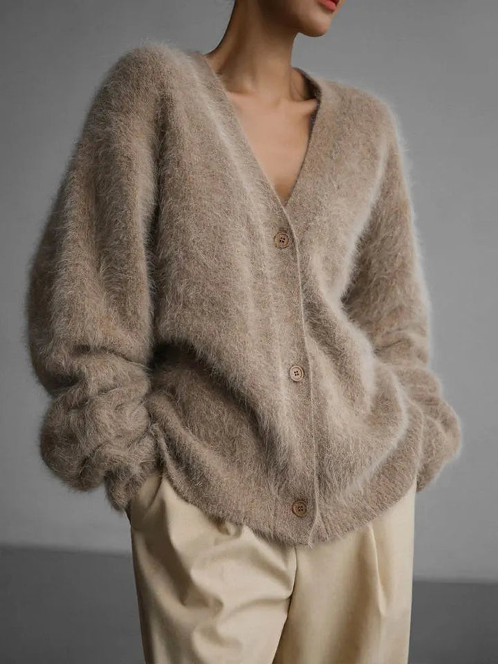 Cardigan in Oversized Fit with Soft Cashmere-Like Knit Feel and Cozy Snug Warmth