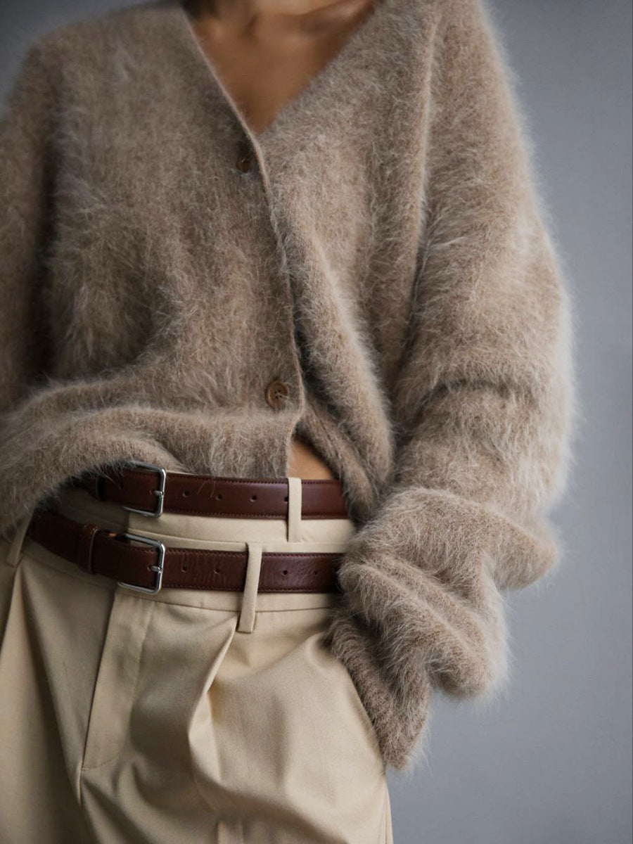 Cardigan in Oversized Fit with Soft Cashmere-Like Knit Feel and Cozy Snug Warmth