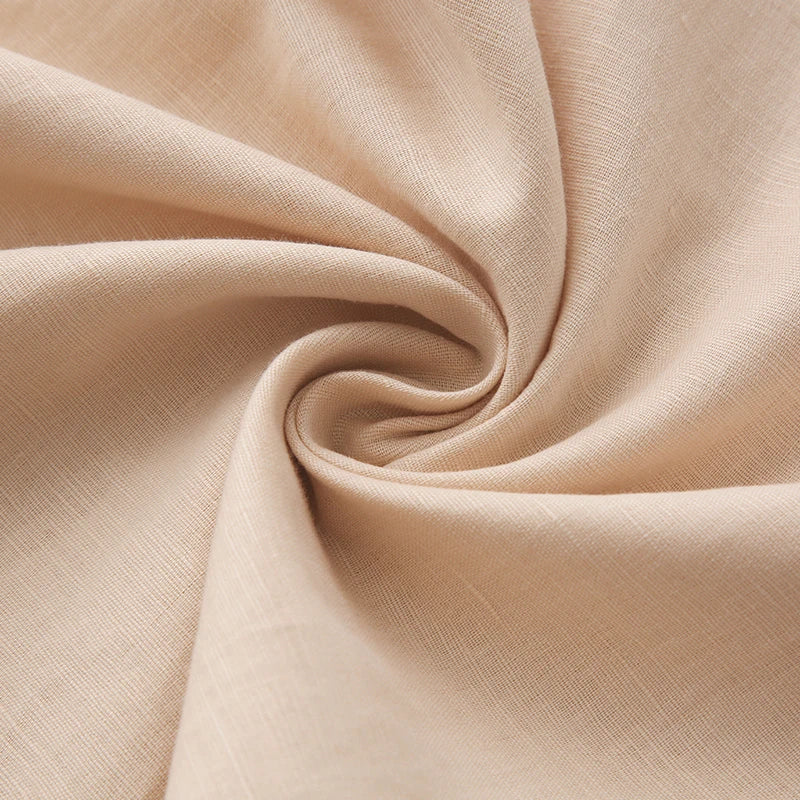 Wide-Leg Pant in 100% Cotton with Hidden Elastic Waistband, Button-Fly Front, and Ankle-Length Cut