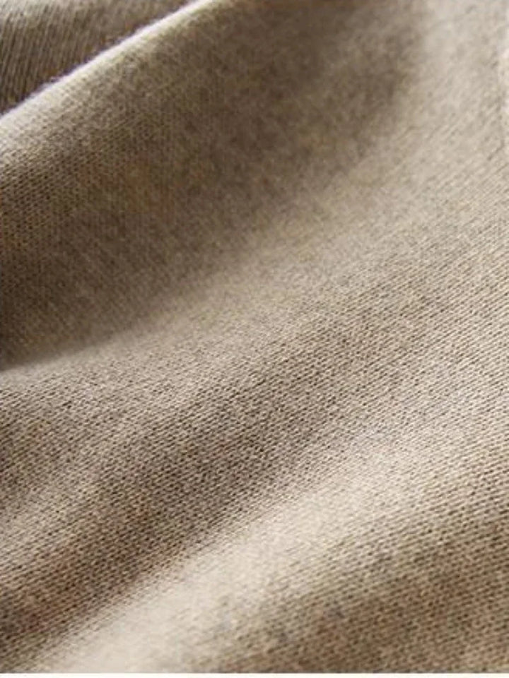 Knit Sweater and Skirt Two-Piece Set with Relaxed Pullover Fit and Ribbed Texture in Khaki