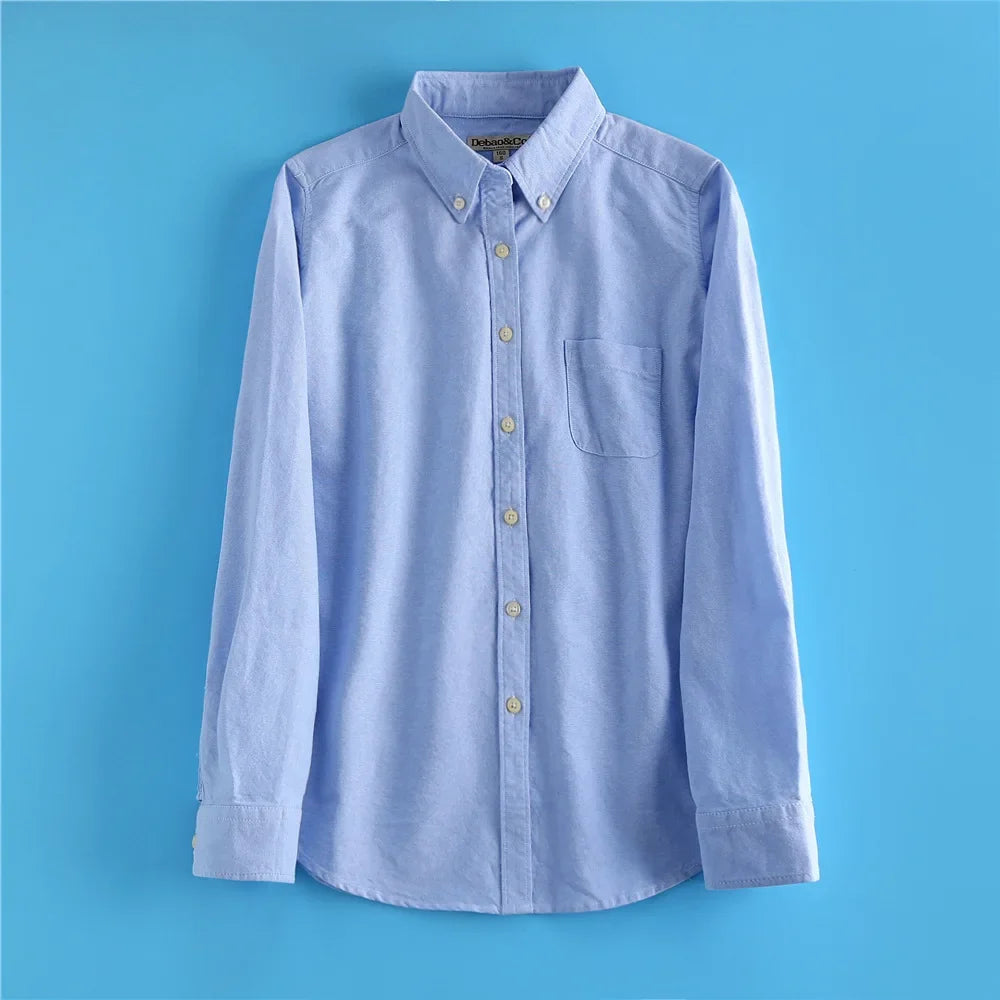 Checked Cotton Blouse with Long Sleeves, Relaxed Fit and Lightweight Feel in Hawthorn Red
