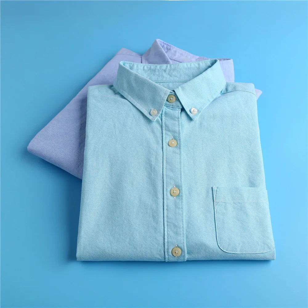 Checked Cotton Blouse with Long Sleeves, Relaxed Fit and Lightweight Feel in Hawthorn Red