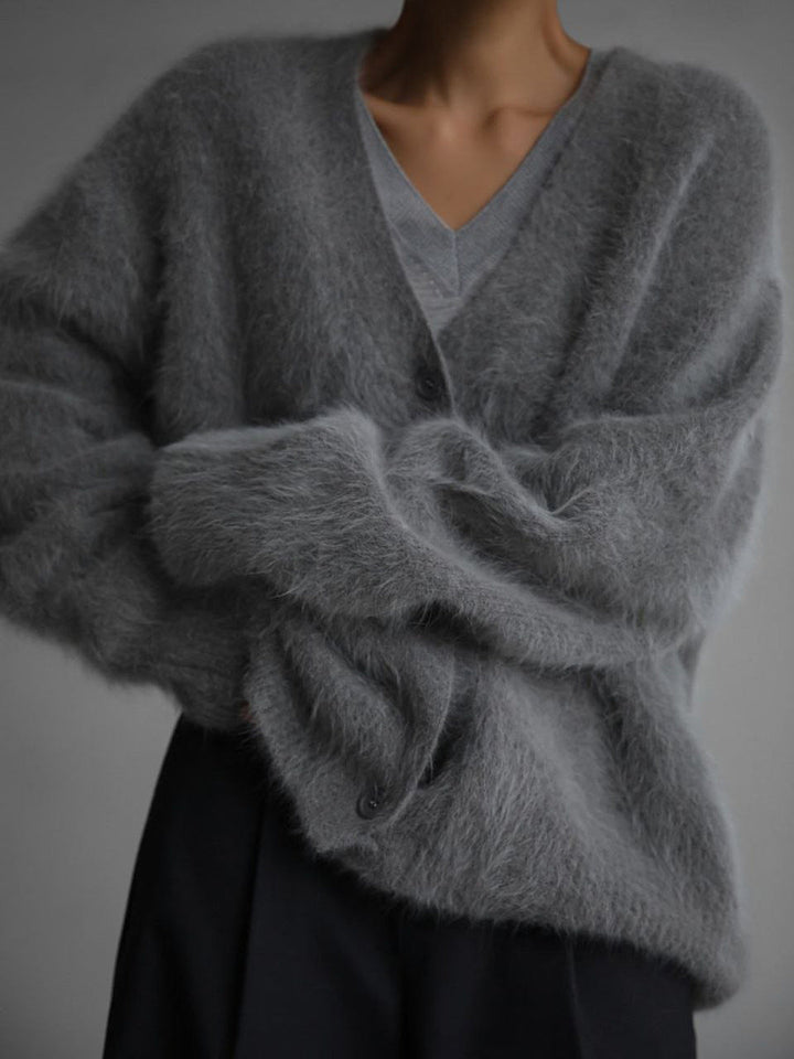 Cardigan in Oversized Fit with Soft Cashmere-Like Knit Feel and Cozy Snug Warmth