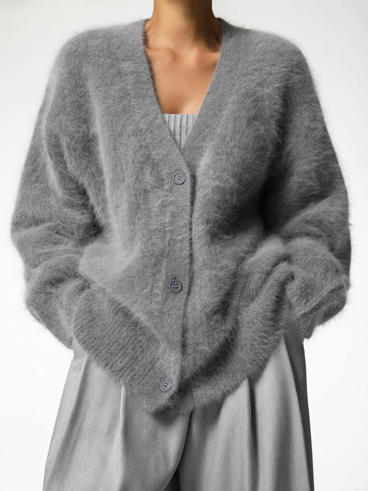 Cardigan in Oversized Fit with Soft Cashmere-Like Knit Feel and Cozy Snug Warmth