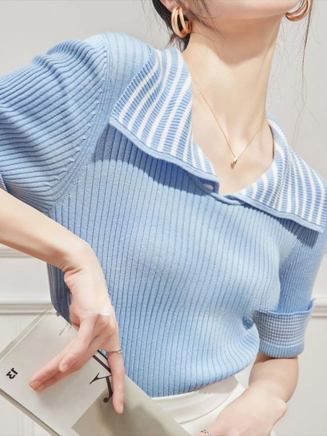 Polo Tee, Slim Fit in 100% Cotton with Classic Vintage-Inspired Collar Detailing