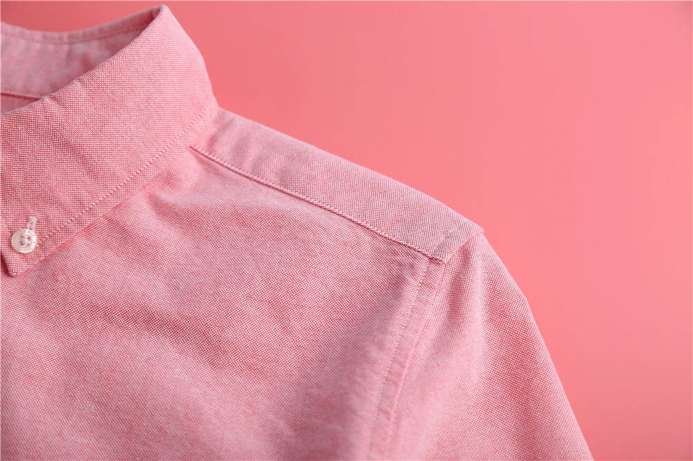 Checked Cotton Blouse with Long Sleeves, Relaxed Fit and Lightweight Feel in Hawthorn Red