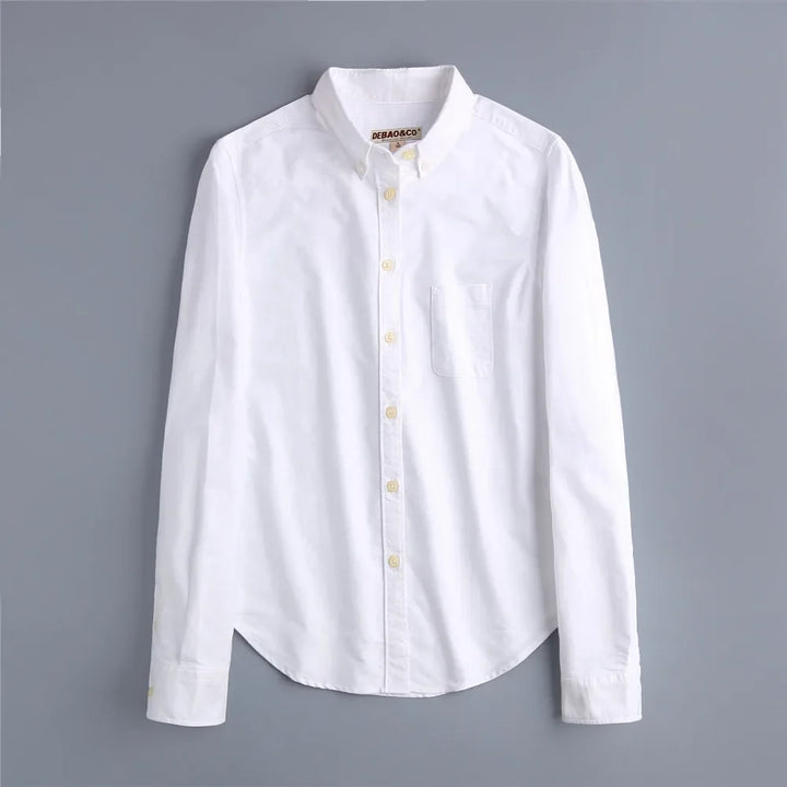 Checked Cotton Blouse with Long Sleeves, Relaxed Fit and Lightweight Feel in Hawthorn Red