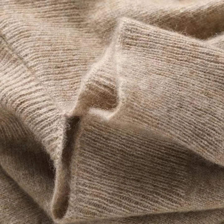 Wool Cashmere Blend Shawl and Scarf Wrap in Khaki, Soft Draping Layer for Cool Weather