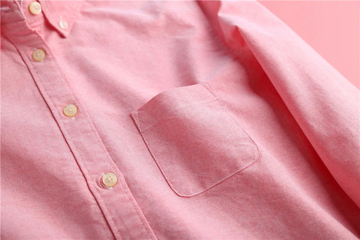 Checked Cotton Blouse with Long Sleeves, Relaxed Fit and Lightweight Feel in Hawthorn Red