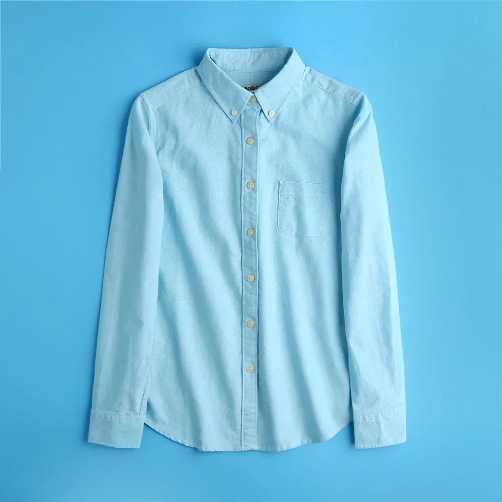 Checked Cotton Blouse with Long Sleeves, Relaxed Fit and Lightweight Feel in Hawthorn Red