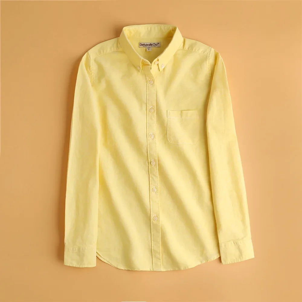 Checked Cotton Blouse with Long Sleeves, Relaxed Fit and Lightweight Feel in Hawthorn Red