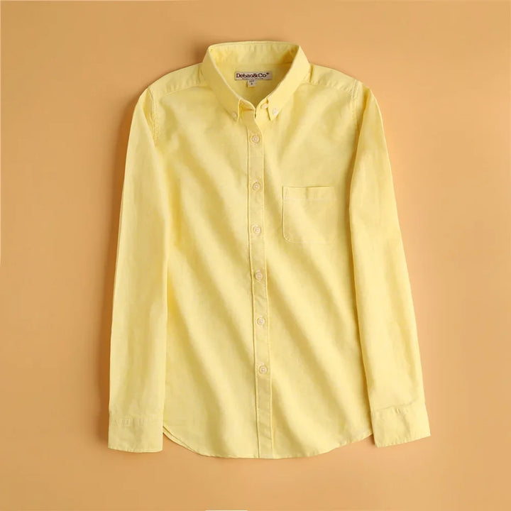 Checked Cotton Blouse with Long Sleeves, Relaxed Fit and Lightweight Feel in Hawthorn Red