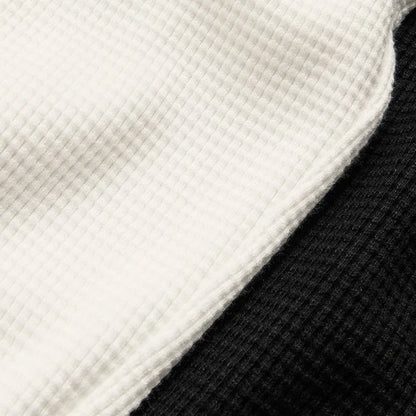 Waffle Knit Loungewear Set for Women, Soft Cotton Blend Top and Pants in White