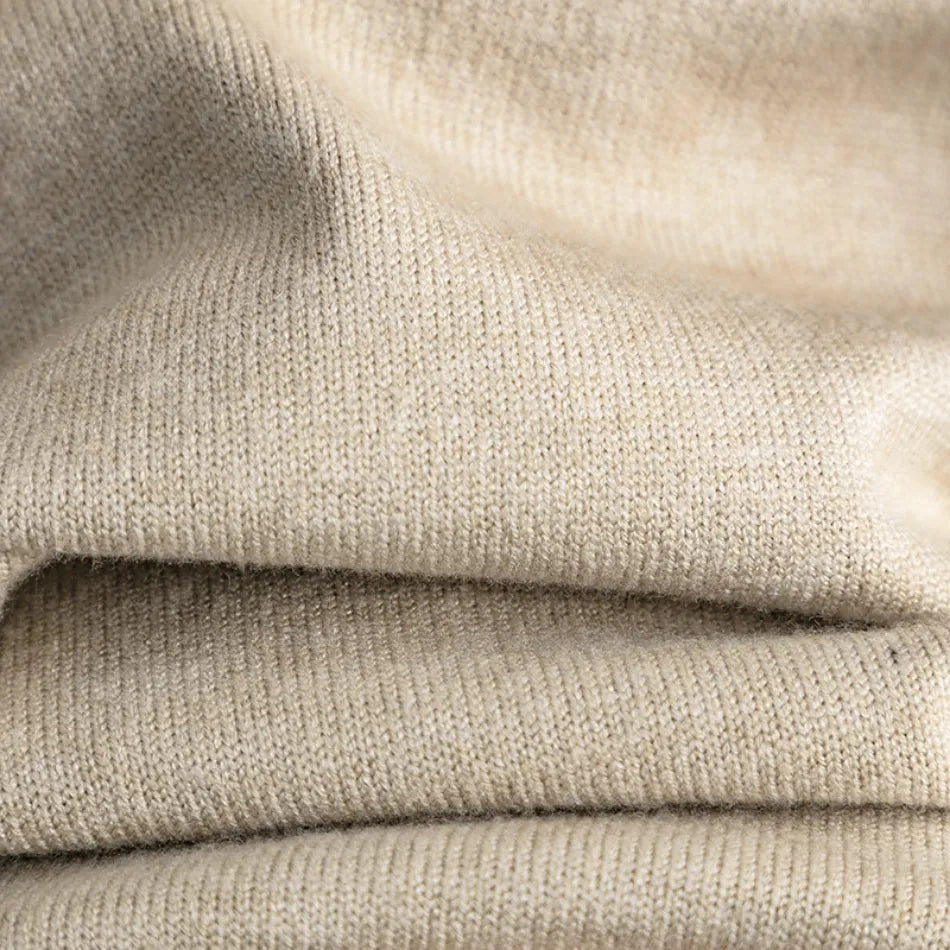 Half-Zip Knit Two-Piece Lounge Set with Elastic-Waist Pants and Soft Ribbed Texture in Peach