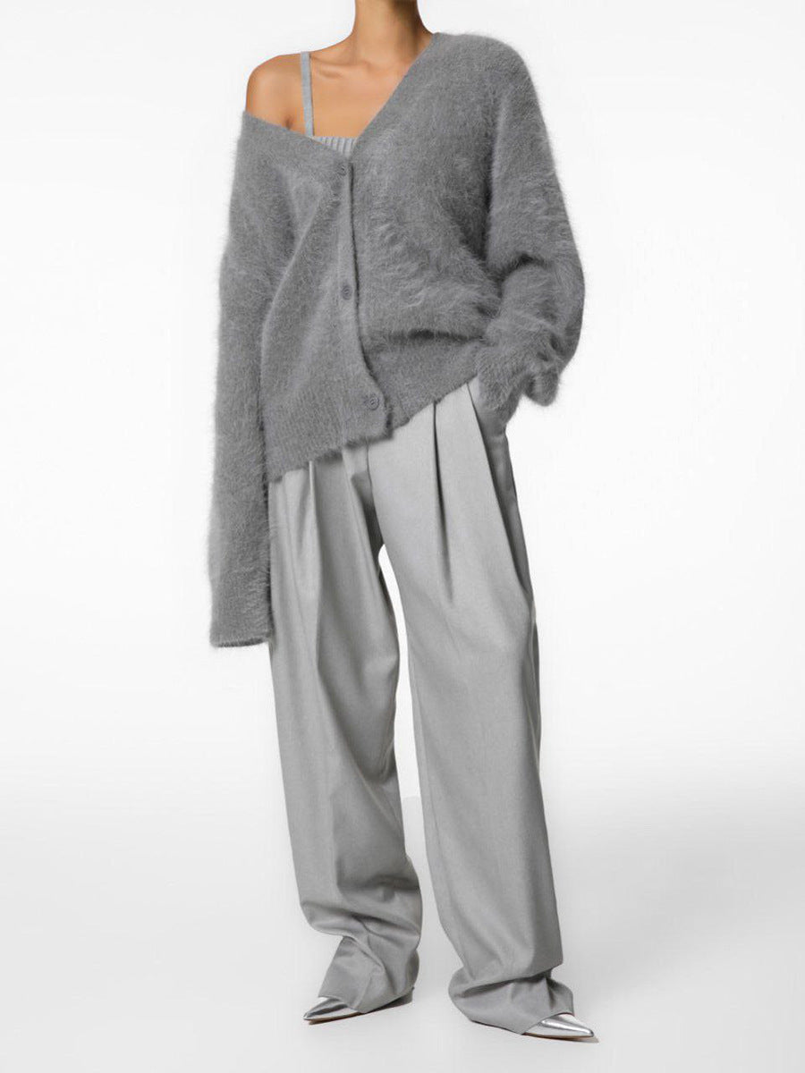 Cardigan in Oversized Fit with Soft Cashmere-Like Knit Feel and Cozy Snug Warmth