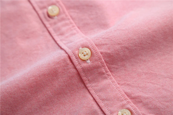 Checked Cotton Blouse with Long Sleeves, Relaxed Fit and Lightweight Feel in Hawthorn Red