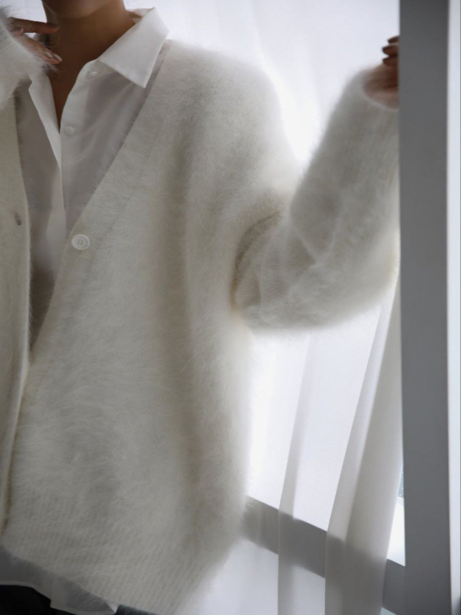 Cardigan in Oversized Fit with Soft Cashmere-Like Knit Feel and Cozy Snug Warmth