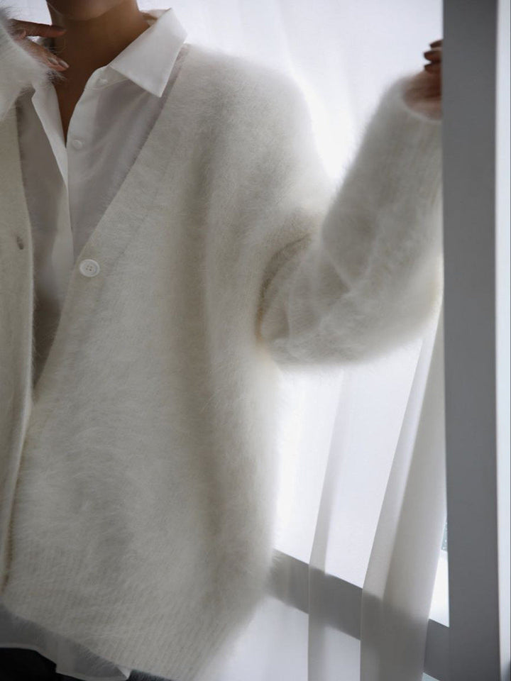 Cardigan in Oversized Fit with Soft Cashmere-Like Knit Feel and Cozy Snug Warmth