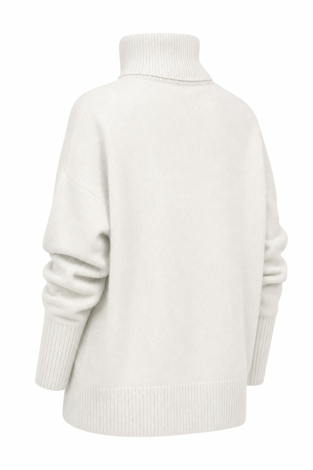Turtleneck Sweater in Oversized Fit with Soft Merino Wool Blend for a Classic Vintage-Inspired Look