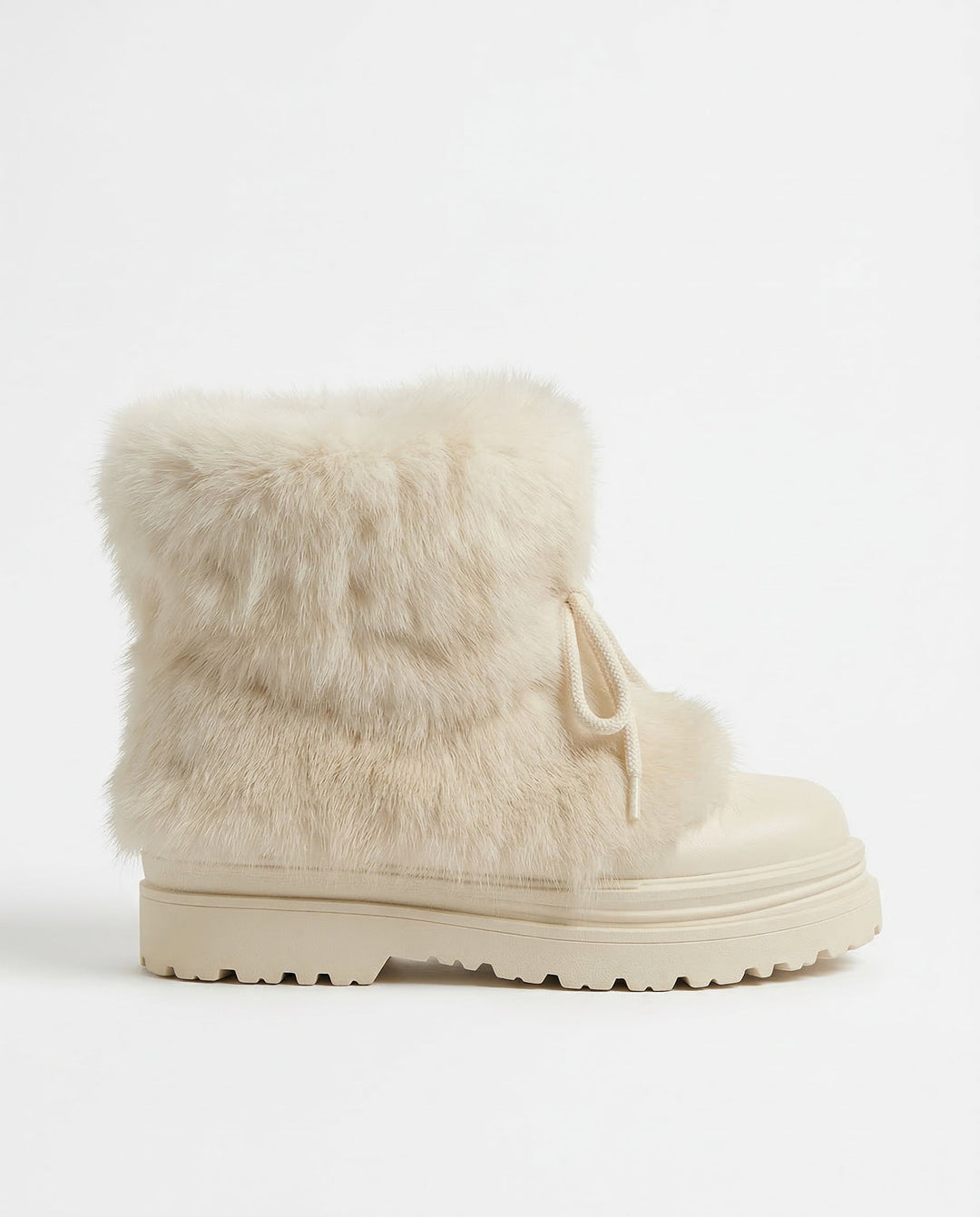 Faux Fur Snow Boots with Platform Sole and Insulated Lace-Up, Women's Aspen