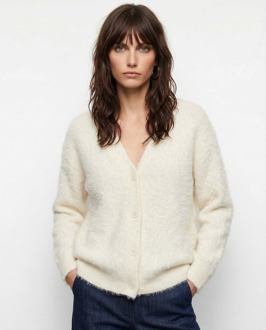 Cardigan in Oversized Fit with Soft Cashmere-Like Knit Feel and Cozy Snug Warmth