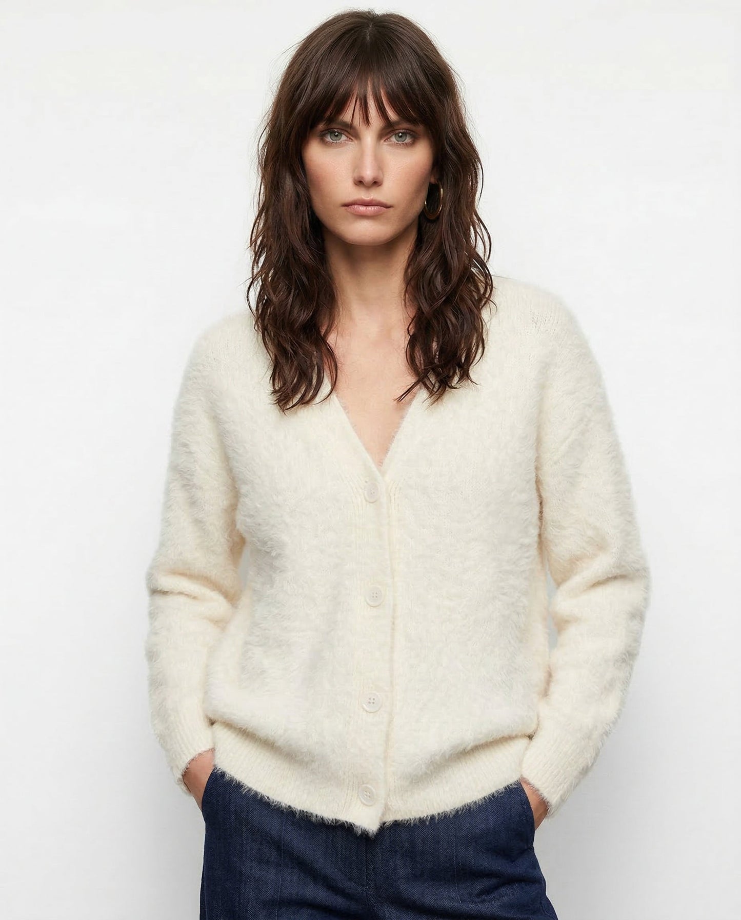 Cardigan in Oversized Fit with Soft Cashmere-Like Knit Feel and Cozy Snug Warmth