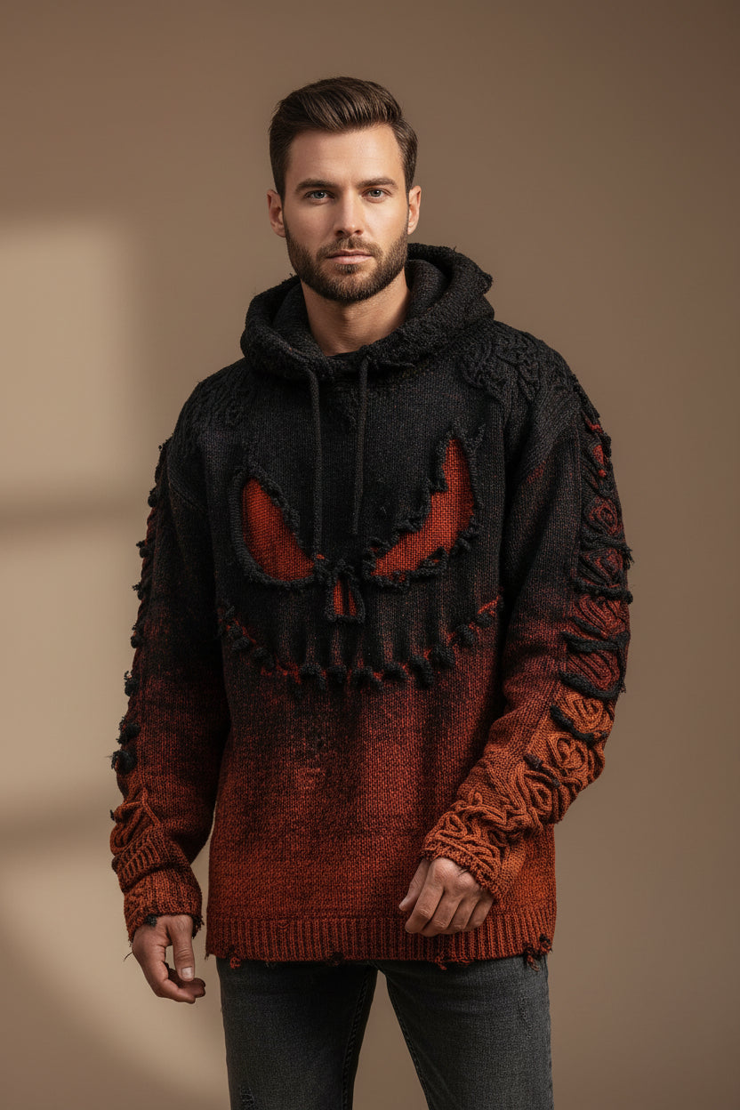 Men's Halloween Sweater – 3D Print All-Over Polyester Knit