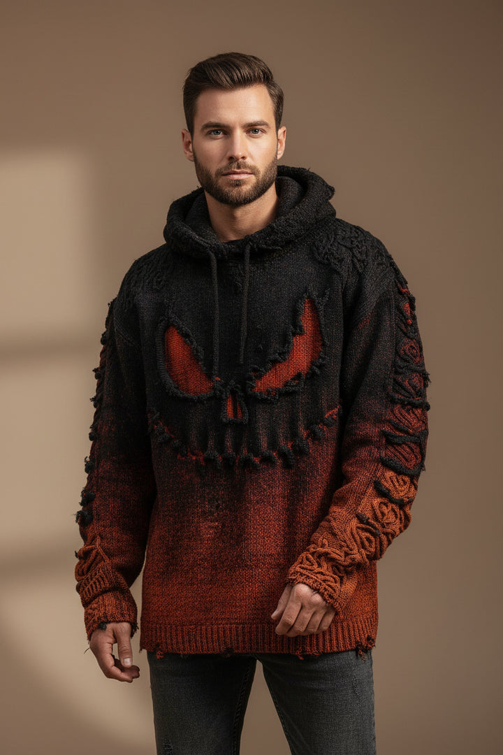 Men's Halloween Sweater – 3D Print All-Over Polyester Knit