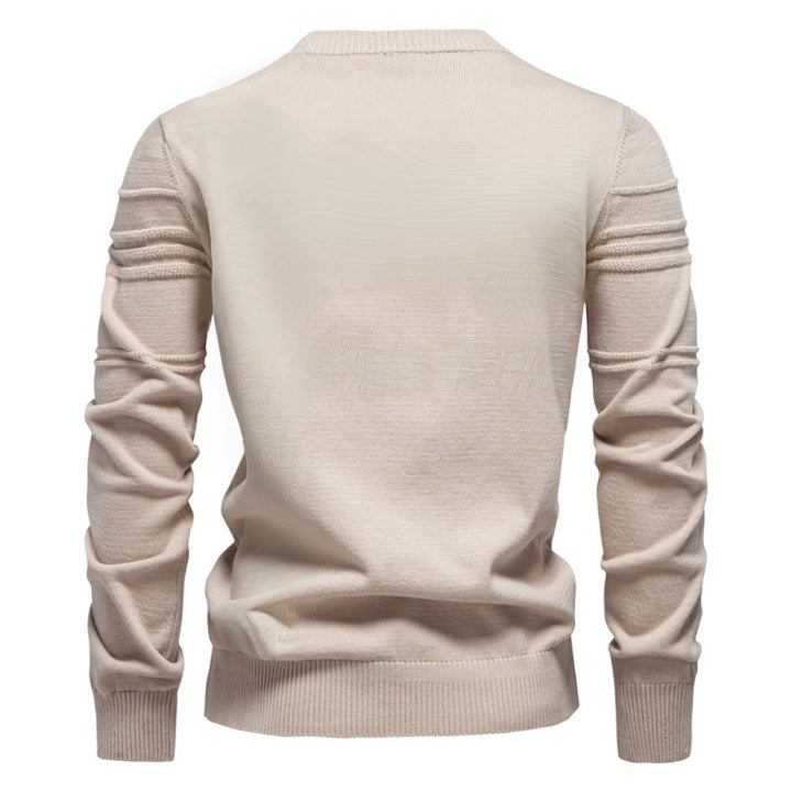 Cotton Men's Pullover Sweater – Slim Fit Crew Neck Knit