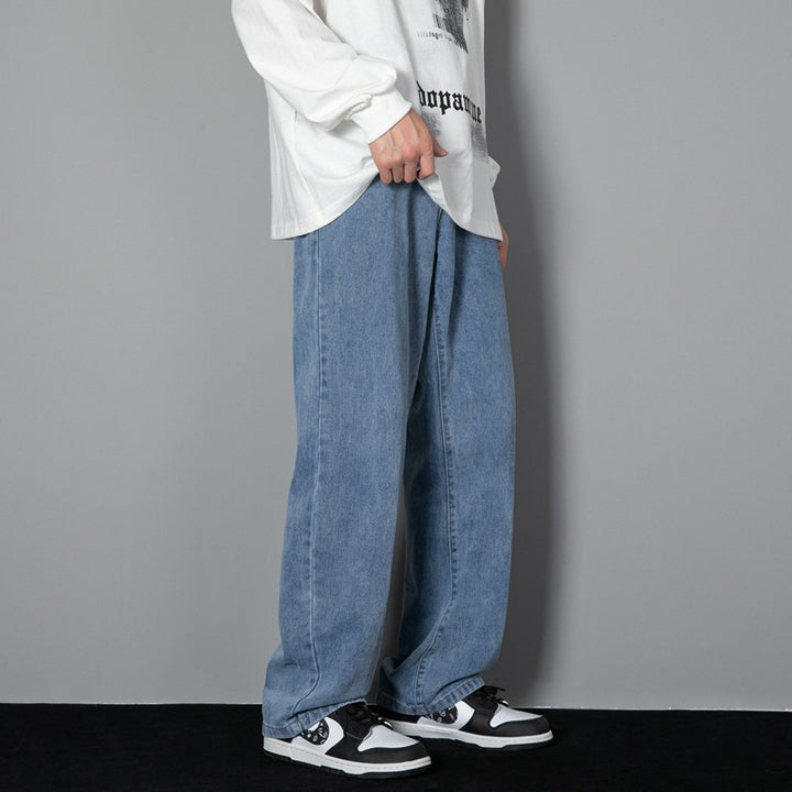 Men's Straight-Leg Denim Trouser in Cotton – Modern Slimming Fit