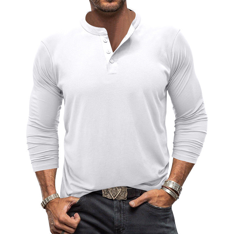 Men's Long Sleeve Slim Fit T-Shirt – Classic Crew Neck Pullover
