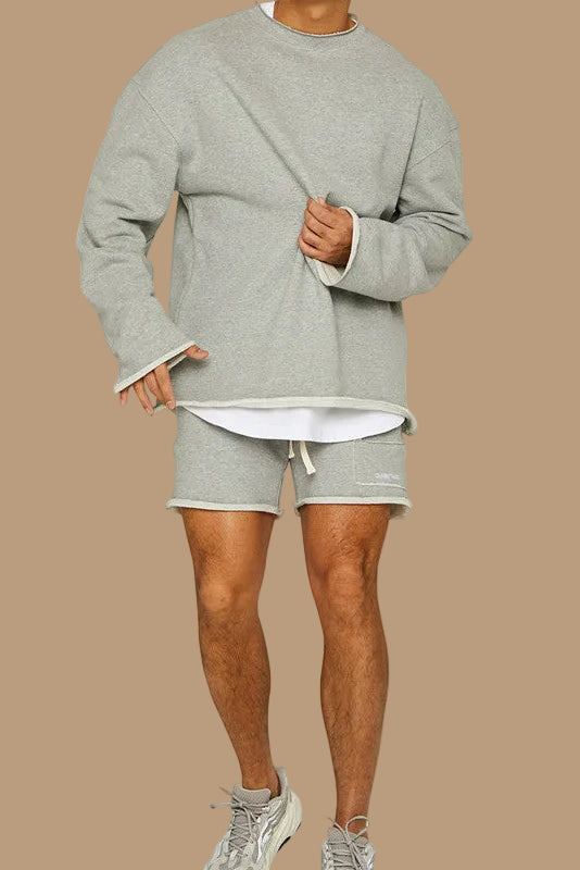 Men's Cotton Sweatshirt Set – Athletic Relaxed Fit